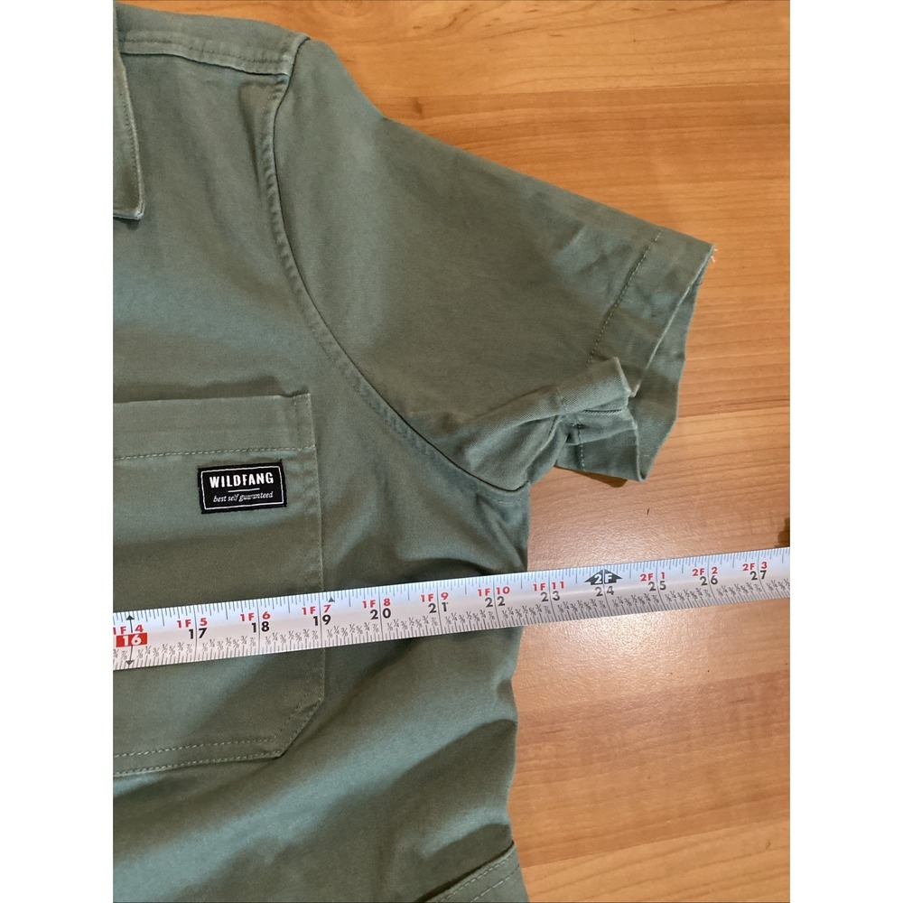 WildFang The Essential High Waisted Coverall Green Overall Size 1X Utility - Picture 11 of 12